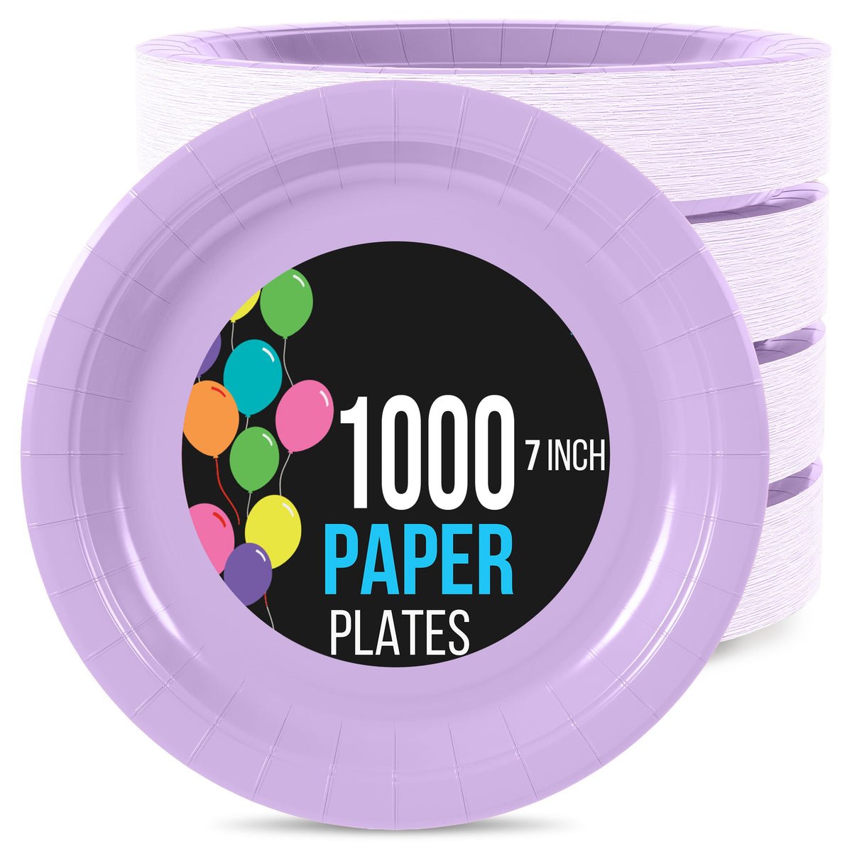 7 In. Lavender Paper Plates | 1000 Count