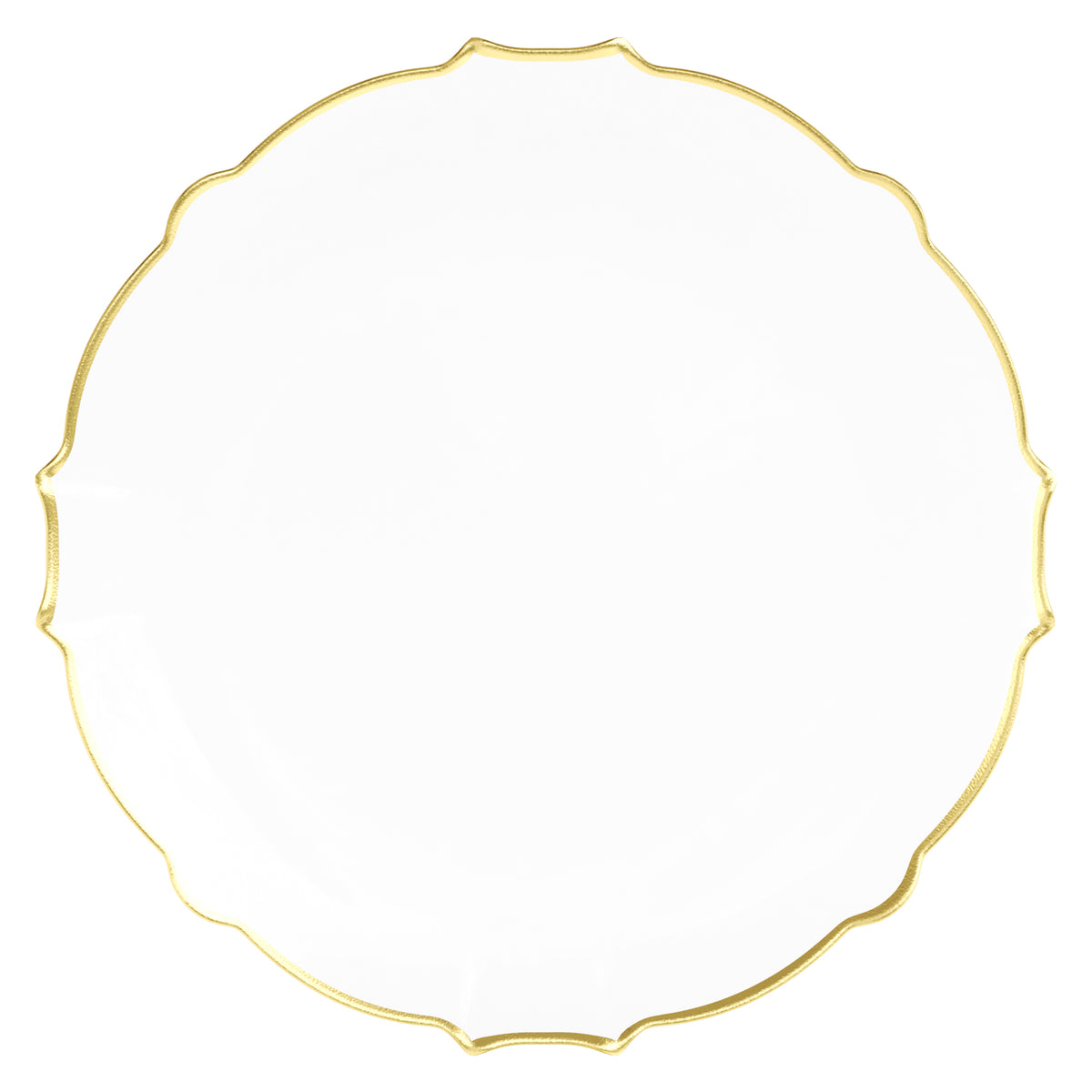 10 In. Clear/Gold Petal Plates | 120 Count