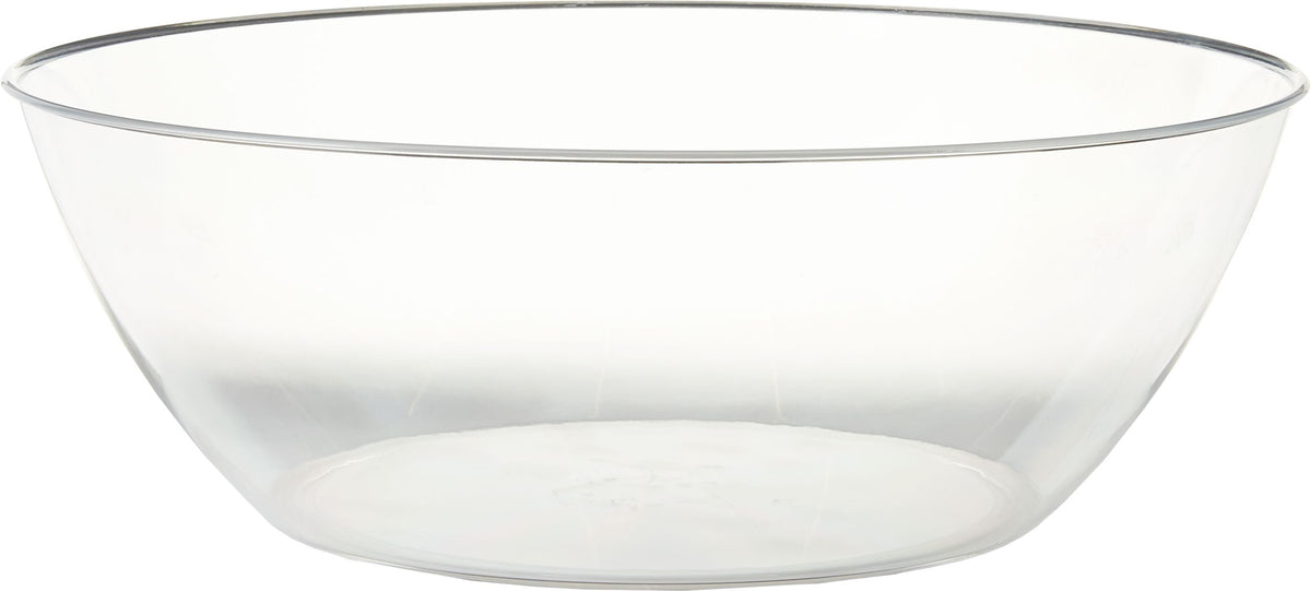 Plastic Serving Bowl for Birthday, Party, Anniversary, Clear, 10-qt - Pack of 3