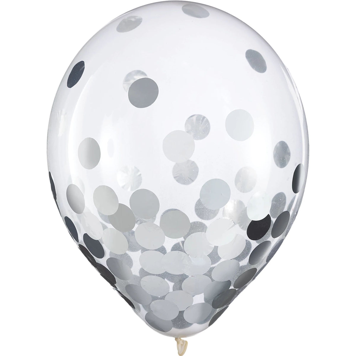 Silver Confetti Latex Balloons - 12-inch (6-ct) - Case of 48