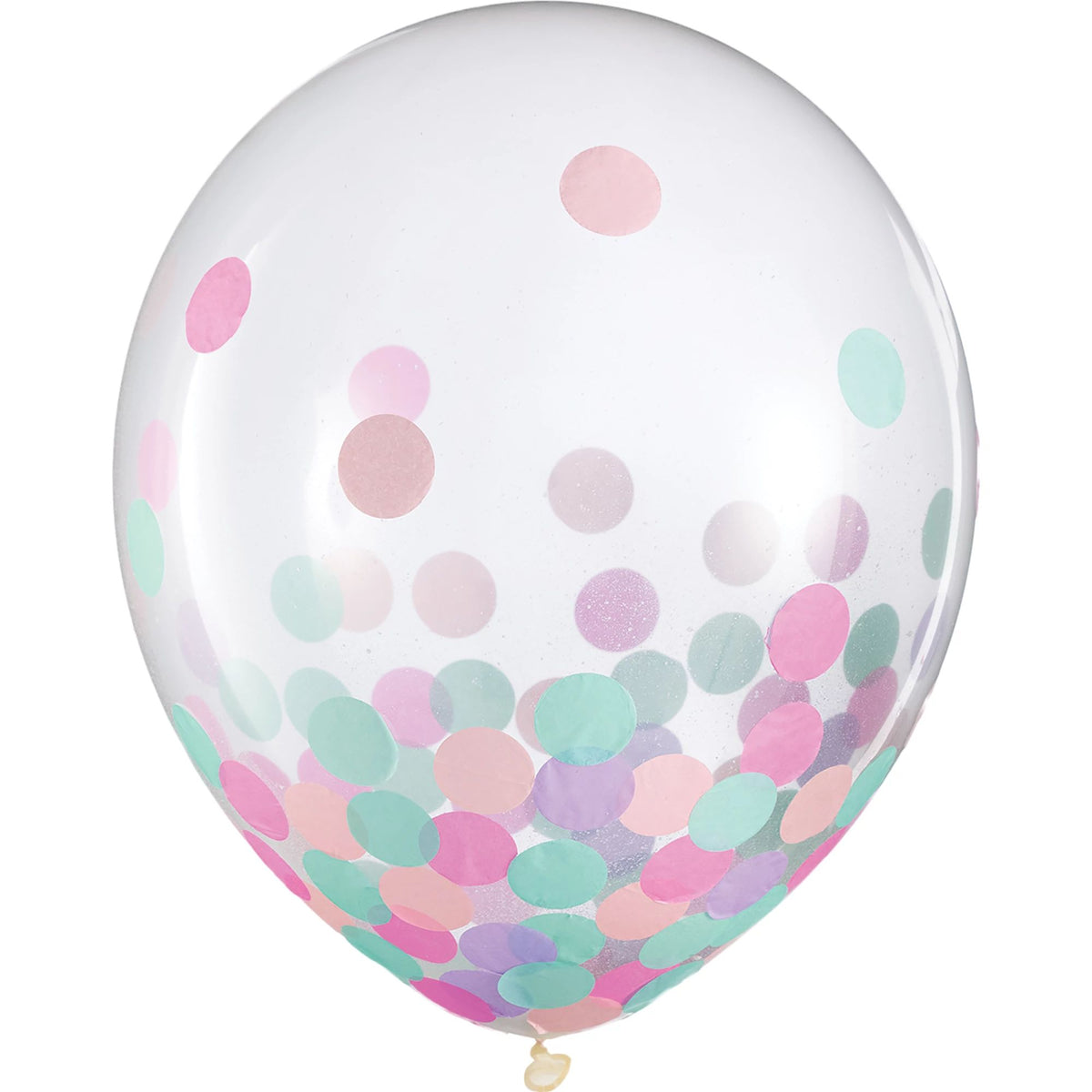 Confetti Latex Balloons, Pink/Blue/Purple, 12-inch, 6-ct - Case of 48