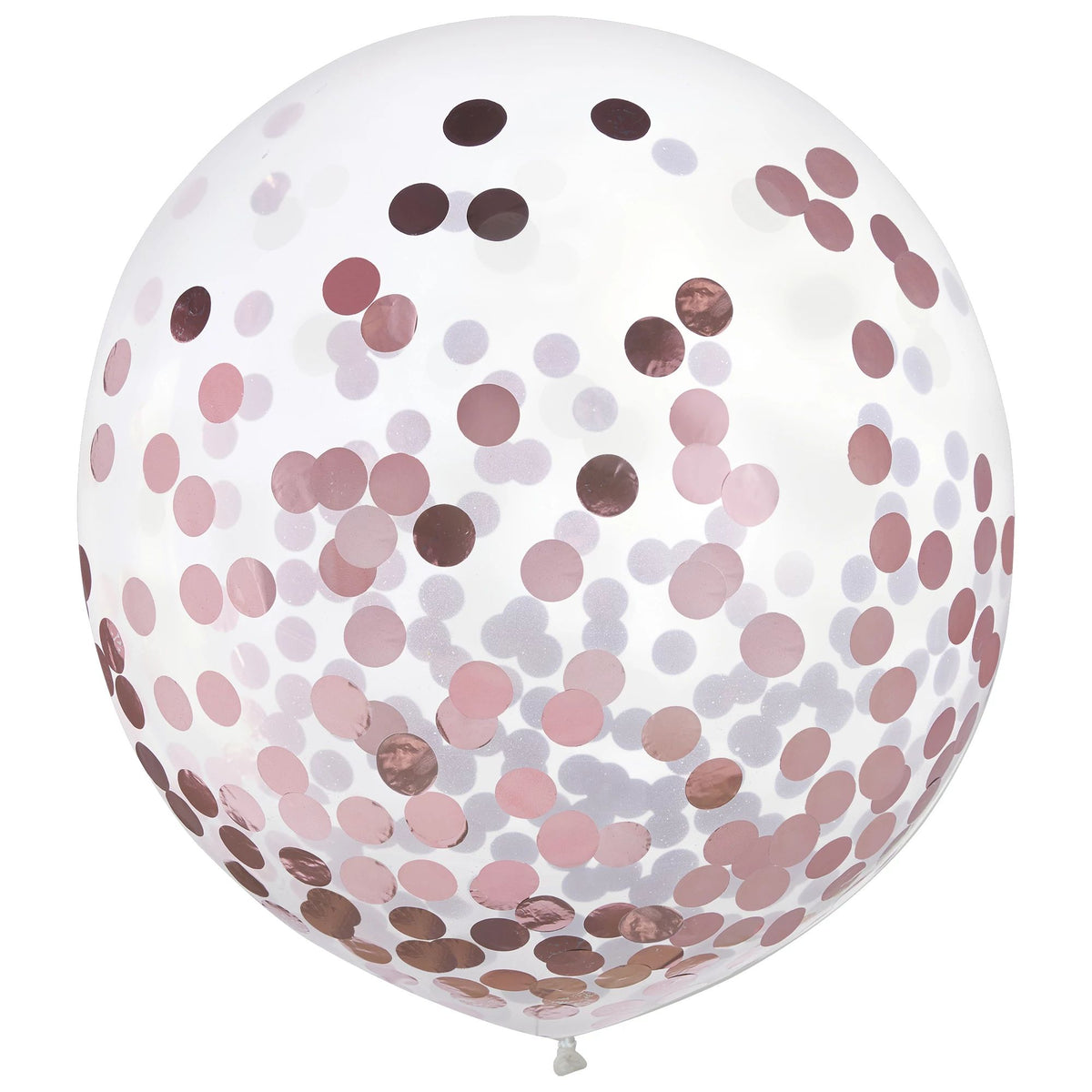 Rose Gold Confetti Latex Balloons, 24-inch, 2-ct - Pack of 6
