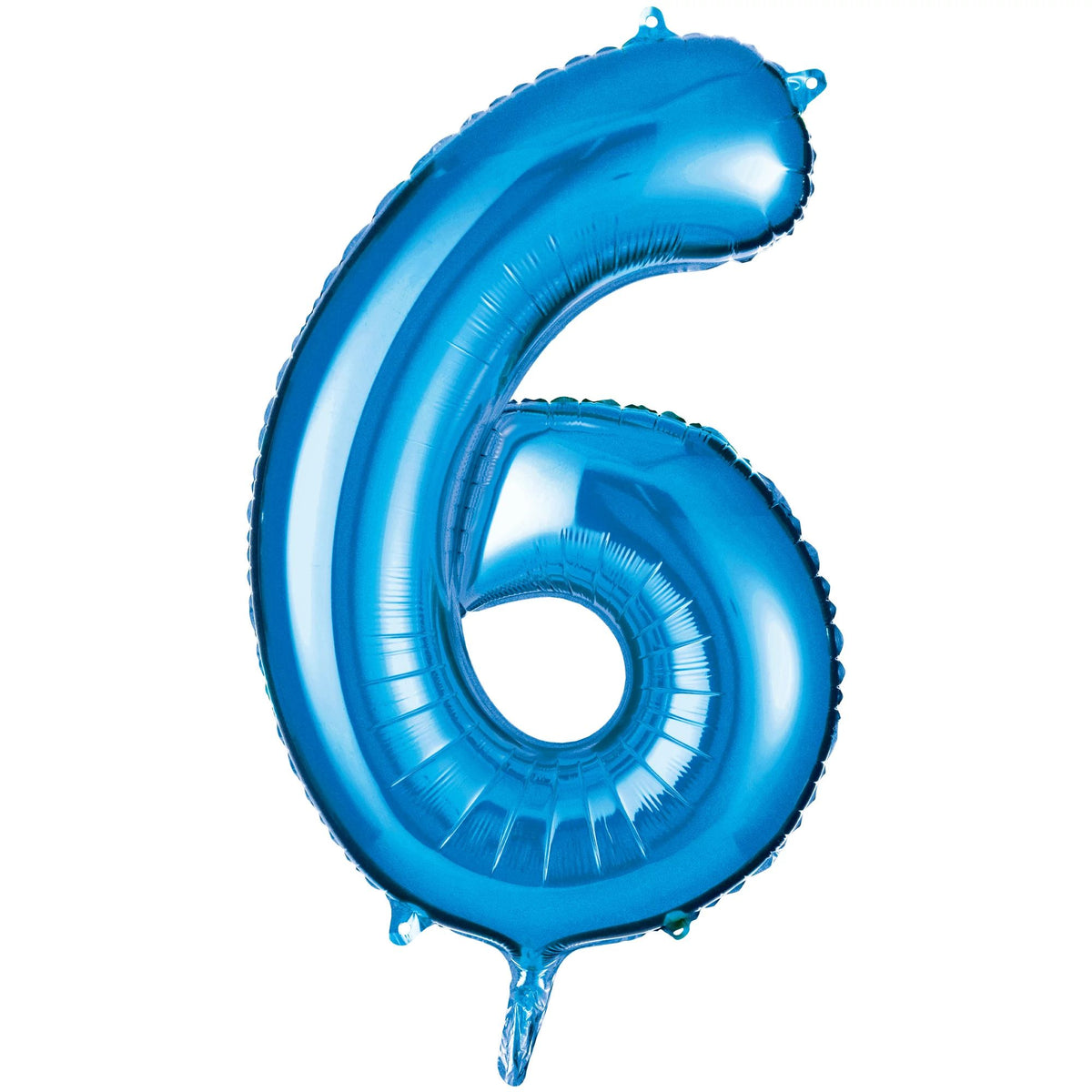 Royal Blue Number 6 Foil Balloon - Pack of 4