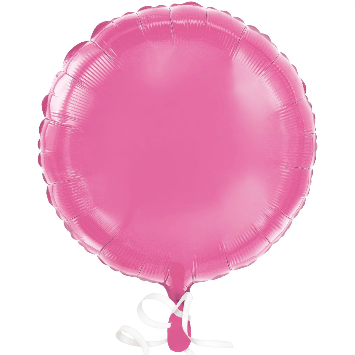 Bright Pink Foil Round Balloon - Pack of 4