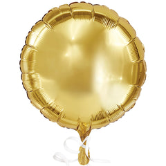 Elegant Gold Metallic Round Balloon - 18-Inch - Pack of 12