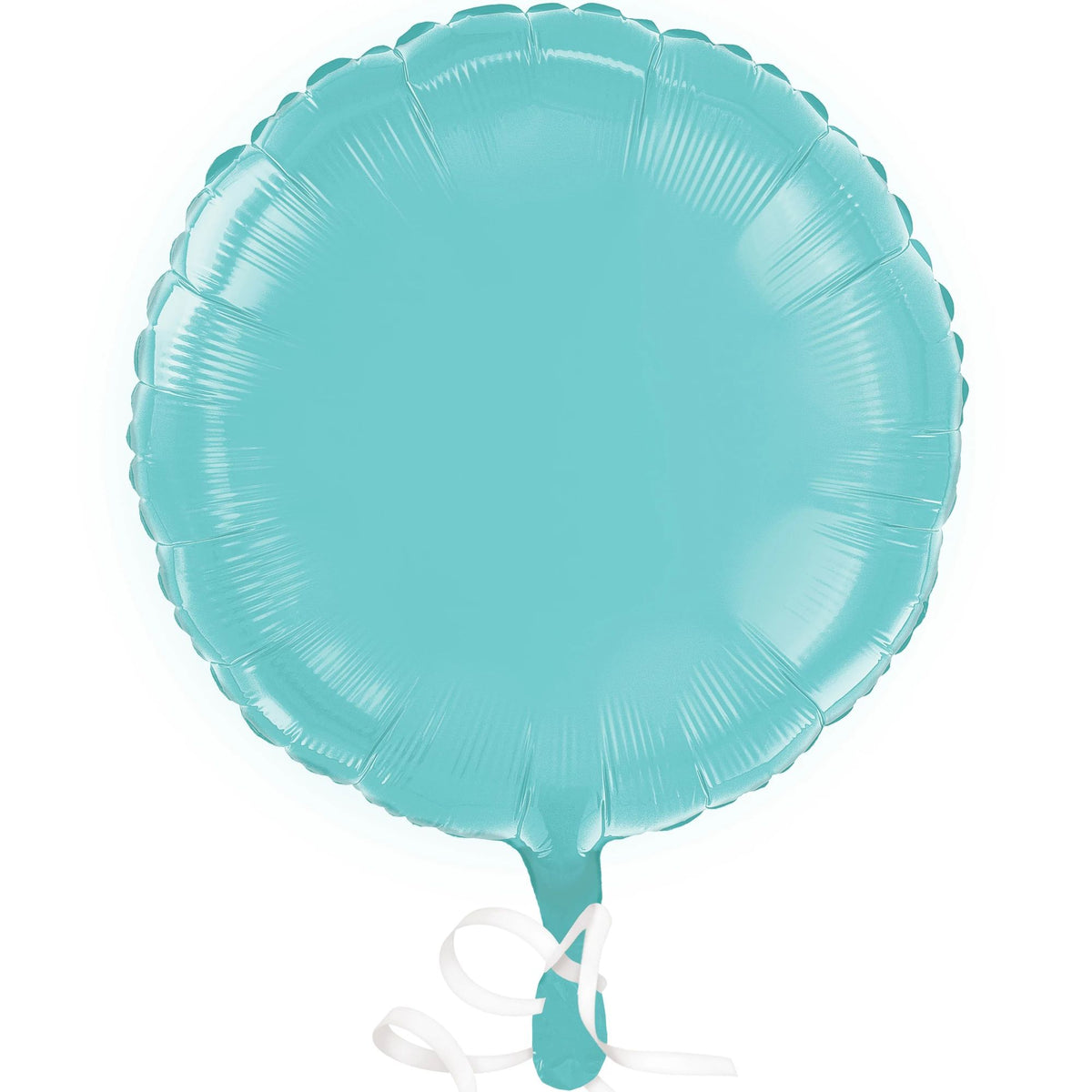 Caribbean Blue Metallic Foil Balloon - 18 Inch Round - Pack of 4