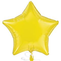 Shining Yellow Star Foil Balloon - 18 Inch - Pack of 4