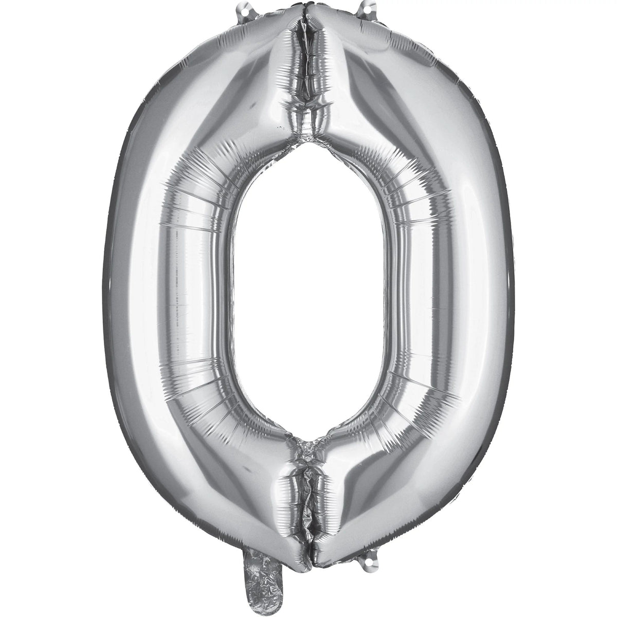 Silver Foil Letter 'O' Balloon - Metallic Decoration - Case of 72