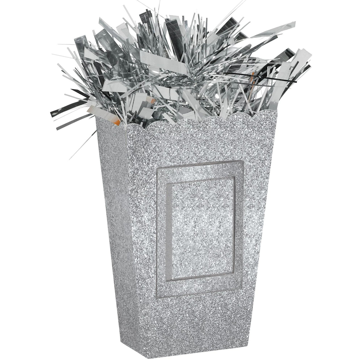 Silver Glitter Balloon Weight Centerpiece, 6 inch - Pack of 3