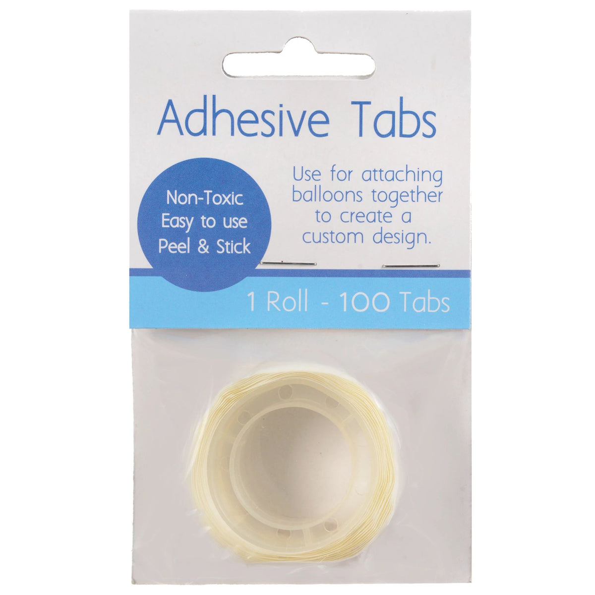 Clear Adhesive Balloon Tabs - 100-ct - Case of 72
