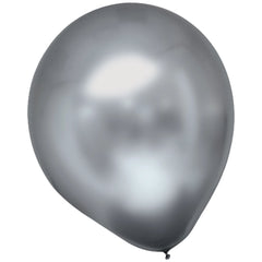 Silver Satin Luxe Platinum Latex Balloons, 11-inch, 6-ct - Case of 72