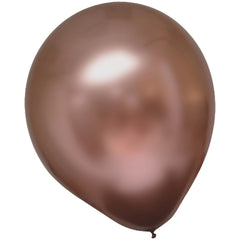 Satin Luxe Rose Gold Latex Balloons, 11-inch, 6-ct - Pack of 12