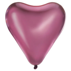 New Pink Satin Luxe Heart Latex Balloons, 12-inch, 6-ct - Pack of 2