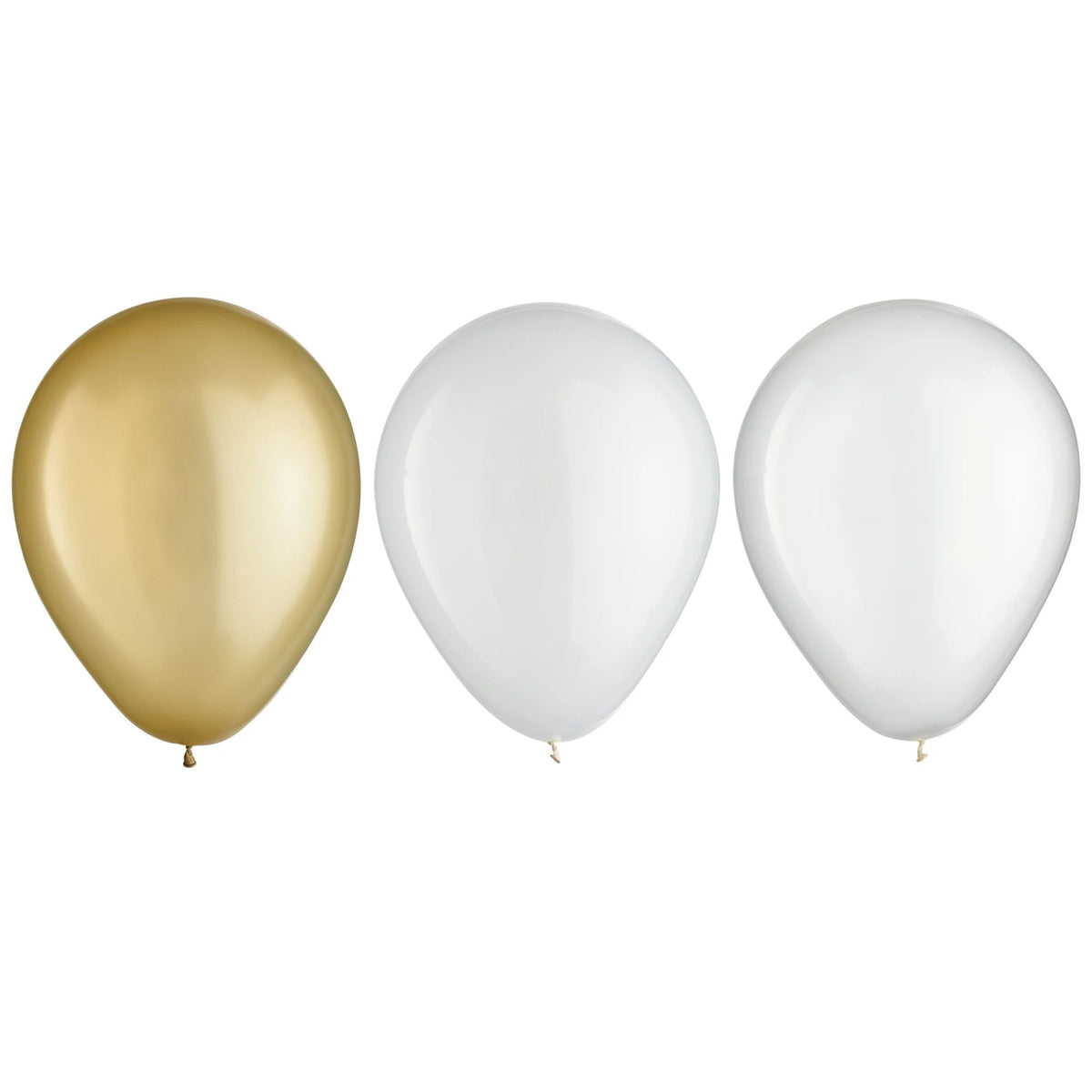 Round Pearl Latex Balloons, Gold/Silver/White, 5 inch, 25-ct - Pack of 12