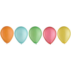 Round Pearl Latex Balloons, Assorted Colors, 5 inch, 25-ct - Pack of 2