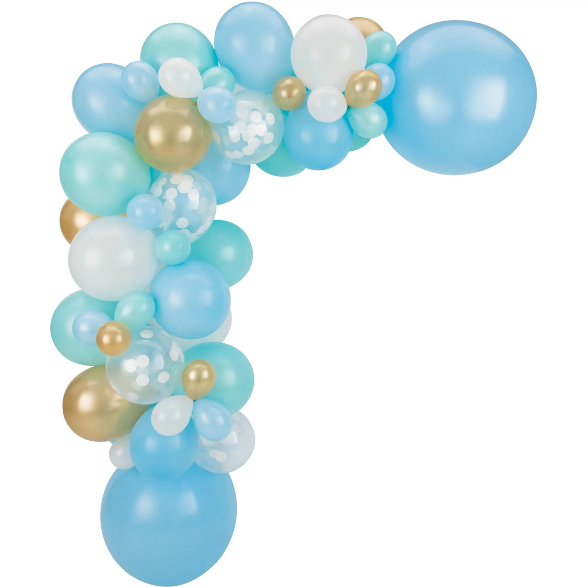Confetti Latex Balloon Garland Arch Kit, Blue/Gold/White - Pack of 3
