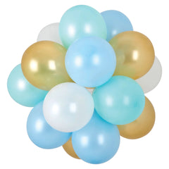 Pastel Blue Latex Balloon Sphere Chandelier Kit - Pack of 8