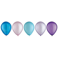 Round Pearl Latex Balloons, Blue/Purple/Teal, 11-inch, 15-ct - Pack of 2