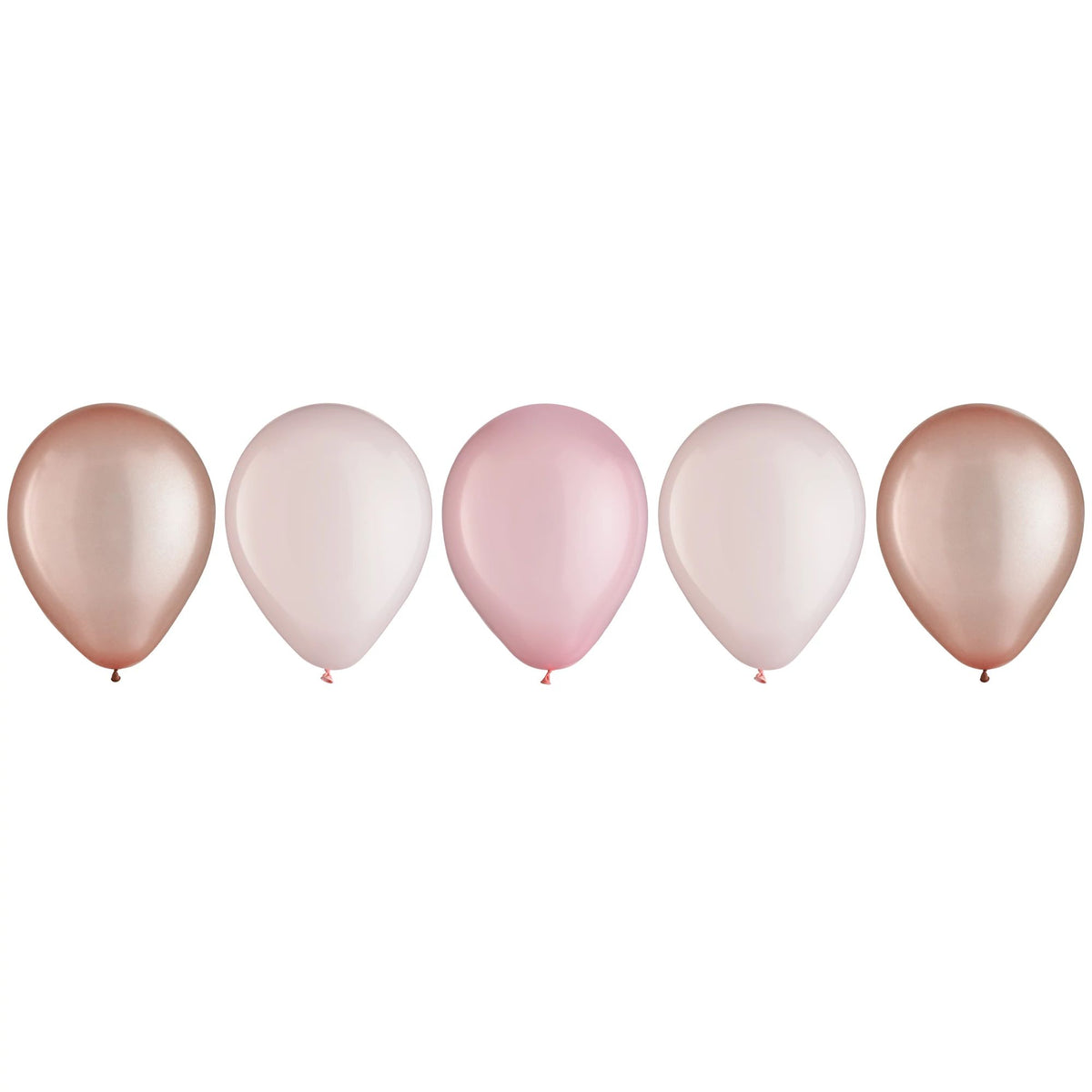 Round Pearl Latex Balloons, Pink/Rose Gold, 11-inch, 15-ct - Pack of 2