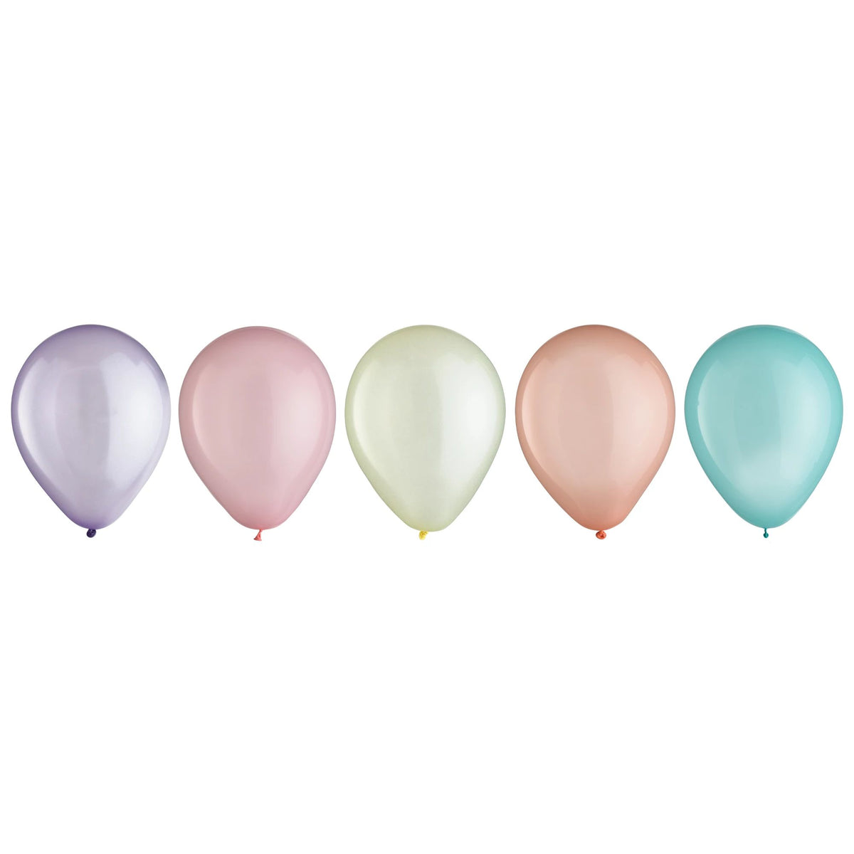 Round Pearl Latex Balloons, Green/Purple/Blue/Pink, 11 inch, 15-ct - Pack of 2