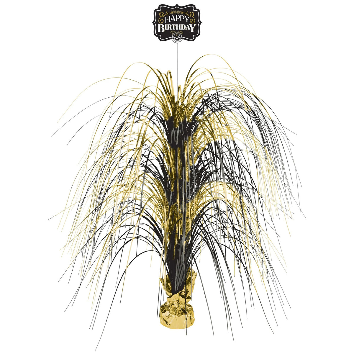 Better with Age Metallic Centerpiece Spray, Gold/Black, 30-inch - Pack of 6