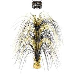 Better with Age Metallic Centerpiece Spray, Gold/Black, 30-inch - Case of 36