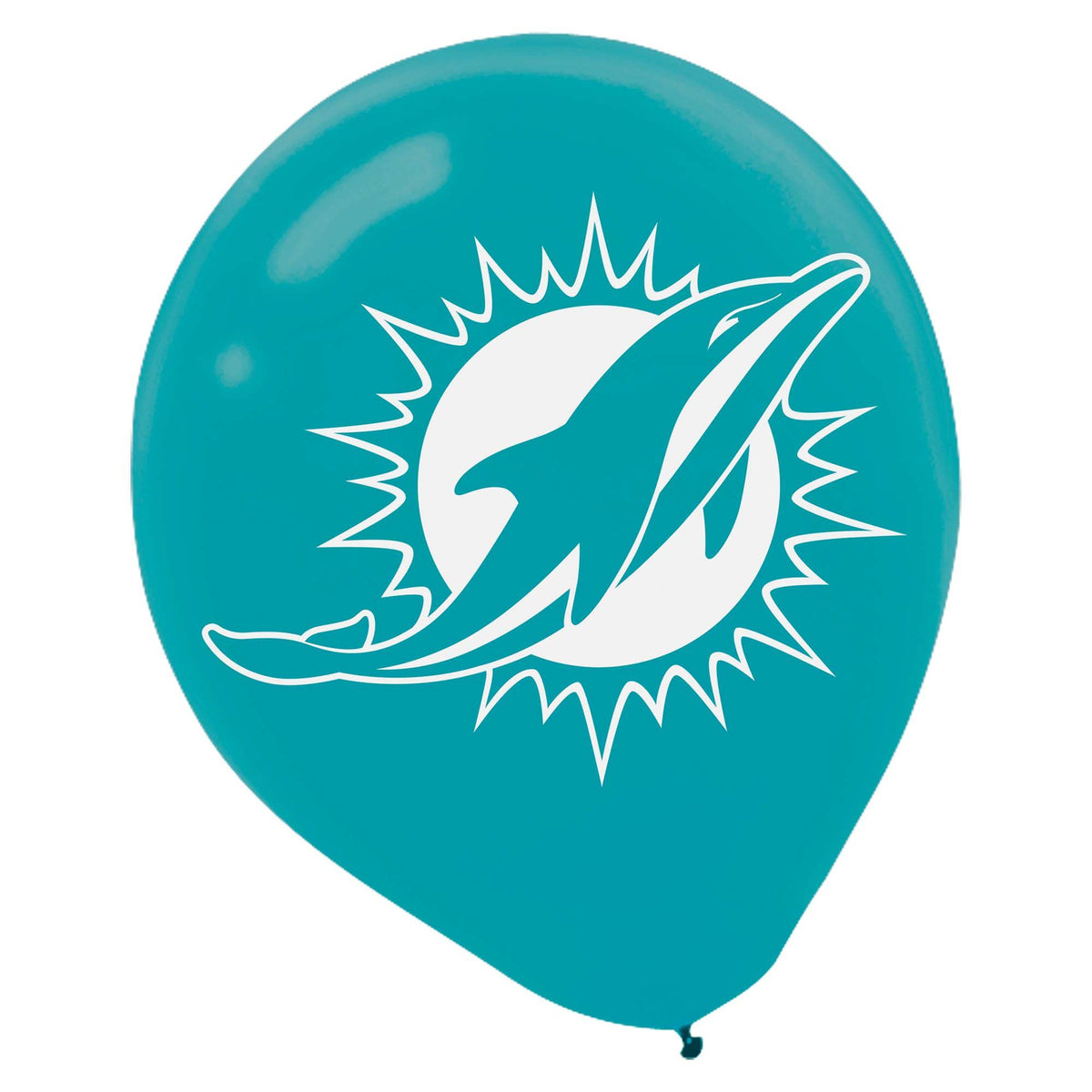 Miami Dolphins 12-inch Printed Latex Balloons, 6-ct - Pack of 2