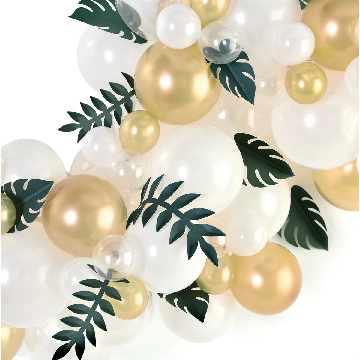 Festive Green Leafy Balloon Decoration Kit - Case of 48