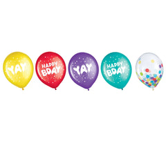 Bright Round Celebration Latex Balloons, 12-inch, 20-ct - Pack of 2