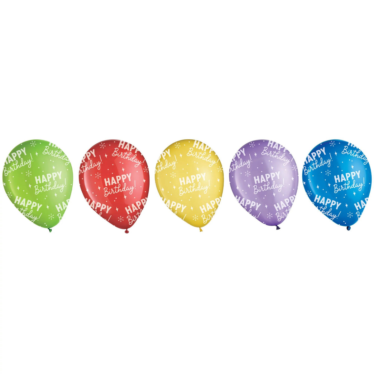 Colored Confetti Birthday Latex Balloons, 11-in, 15-ct - Case of 45