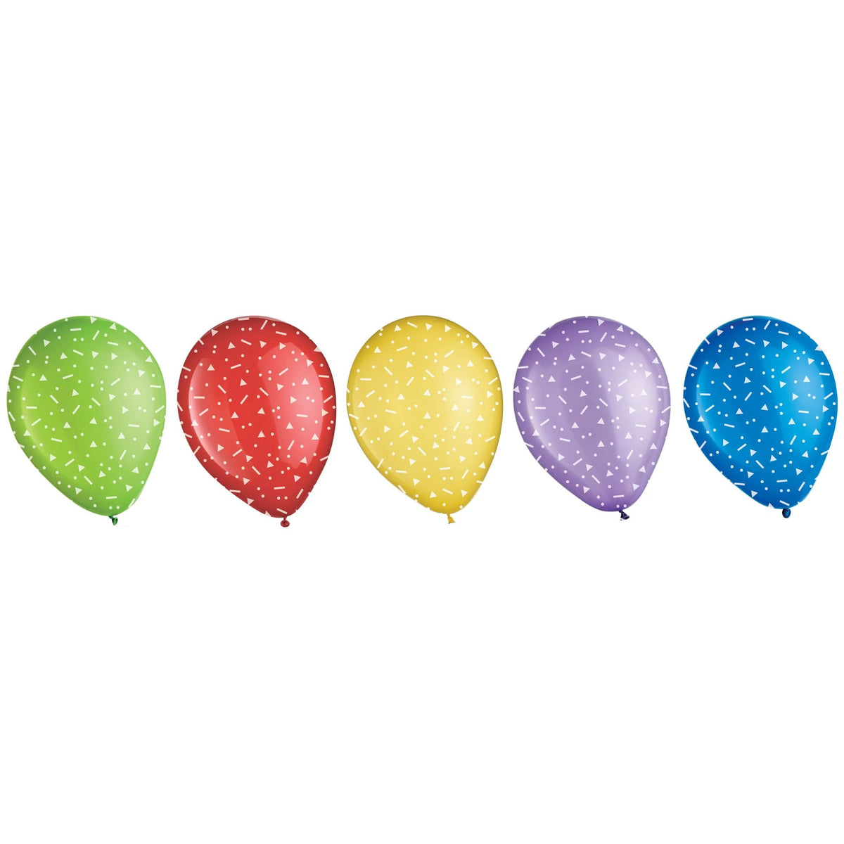 Primary Colors Confetti Latex Balloon Pack, 11-in, 15-ct - Pack of 9