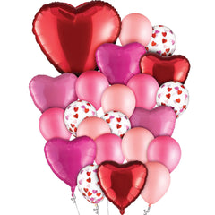 Valentine's Day Heart Balloon Bouquet Set - Pack of 3