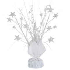 White Foil Spray Decorations, 12-in - Pack of 12