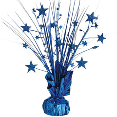 Blue Foil Spray Decorations, 12-in - Pack of 2
