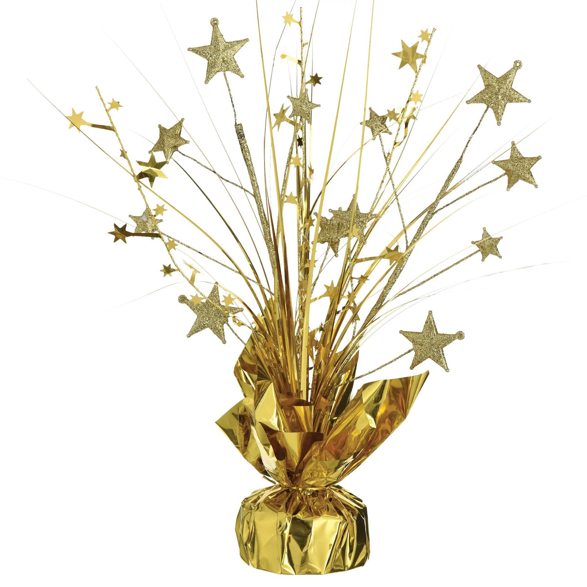Gold Foil Spray Decorations, 12-in - Pack of 12