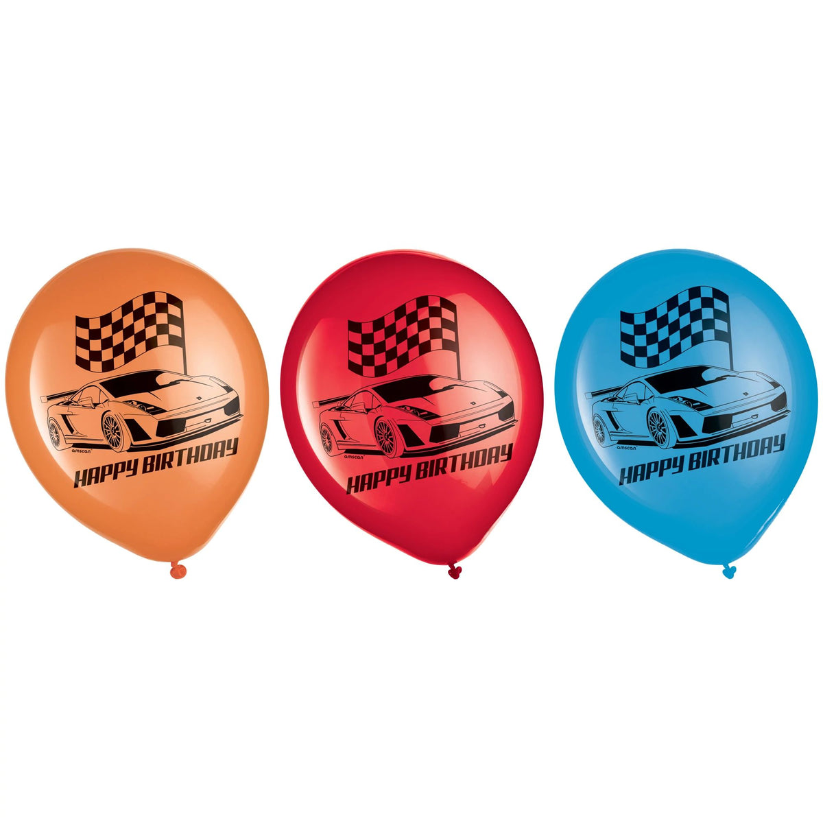 Hot Wheels 12-inch Latex Birthday Balloons - Set of 3 - Case of 72