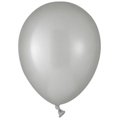 Premium 5-inch Silver Latex Balloons - 50 Count - Case of 72