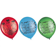 PJ Masks "It's Time to be a Hero" Latex Balloons, 12-inch, 6-pk - Pack of 6