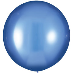 Azure Metallic Lux 24-inch Latex Balloons - 4-ct - Pack of 3