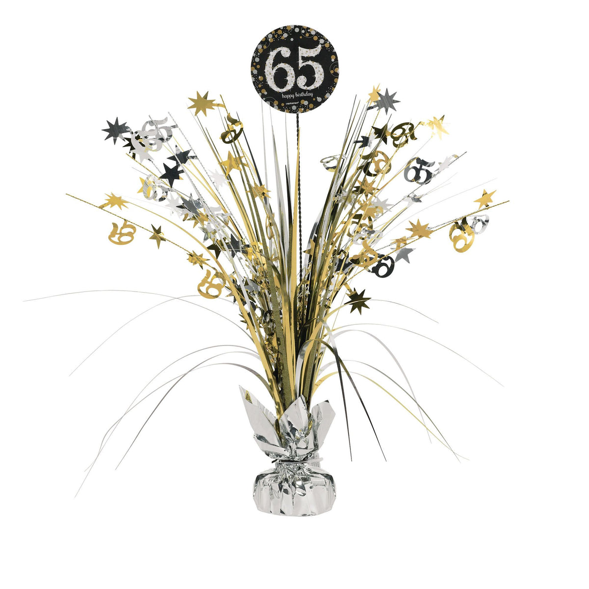Sparkling 65th Birthday Celebration Centerpiece Spray - Pack of 2