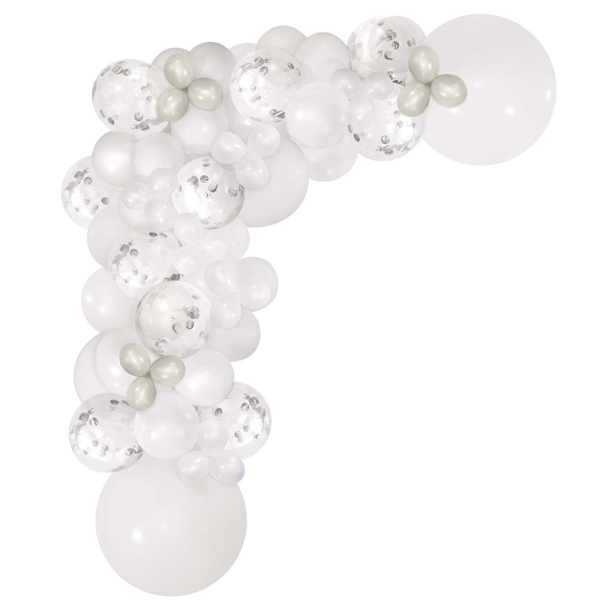 Latex Balloon Garland Arch Kit, Gold, Silver, White - Pack of 3