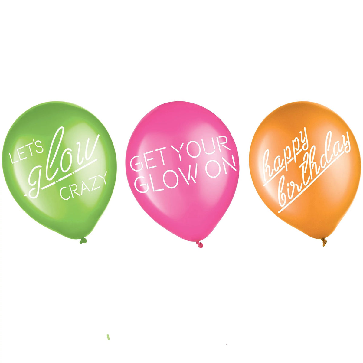 Glow Neon Balloons, 12-inch, 6-ct - Case of 72
