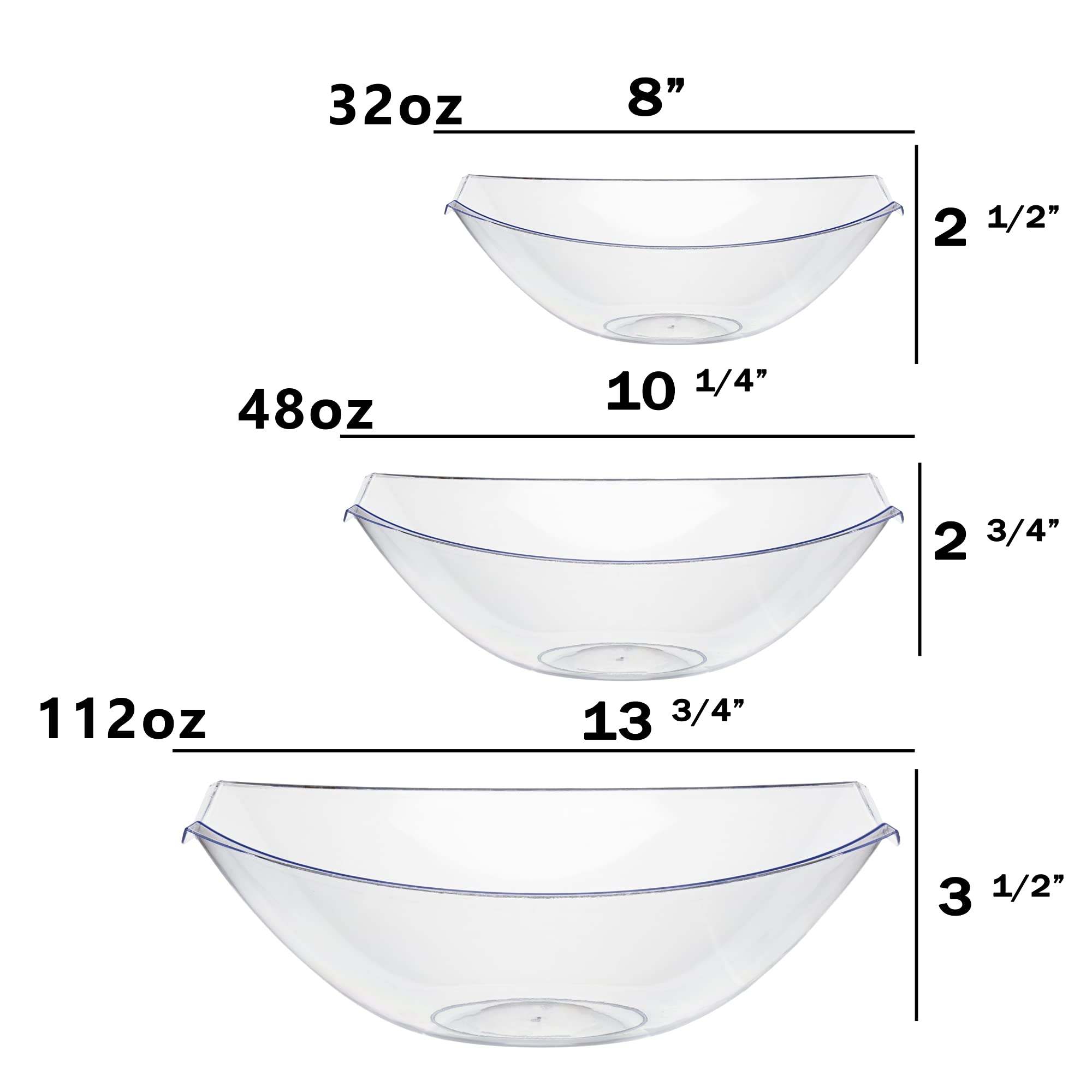 112 Oz. Clear Stadium Bowls | 4 Count