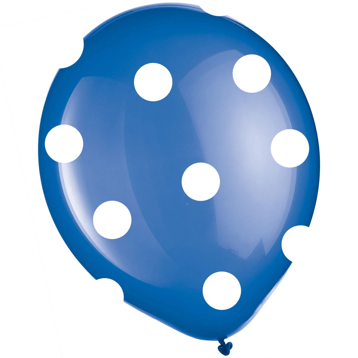 Royal Blue 12-inch Polka Dot Latex Balloons - Bulk Pack - Pack of 5