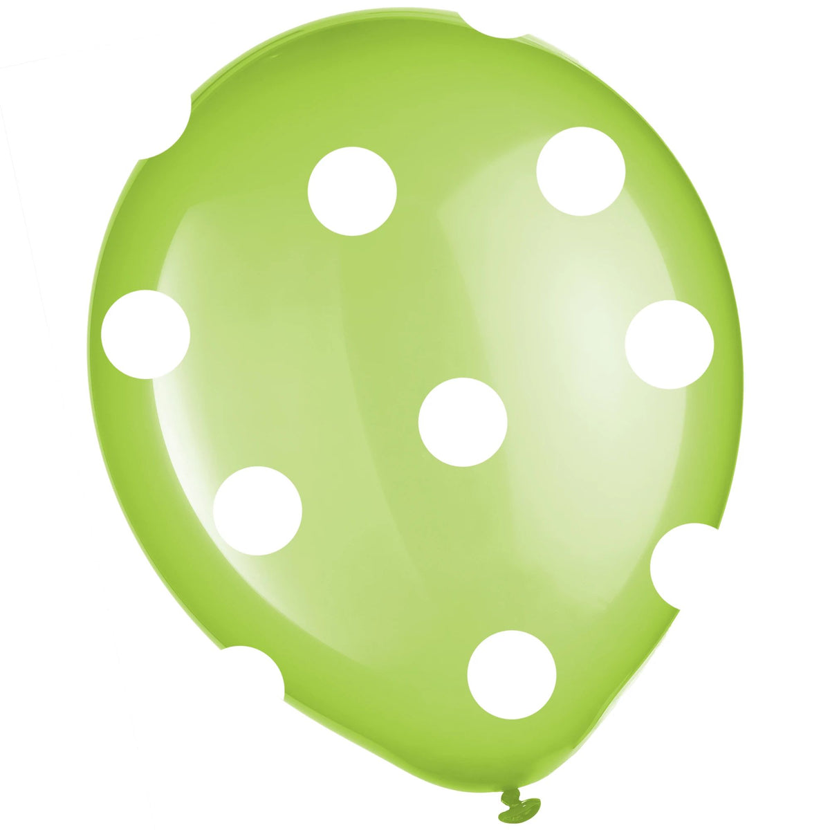 Kiwi Polka Dot 12-inch Latex Balloons - Bulk Pack - Case of 10