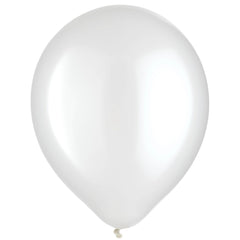 White Pearl 12-inch Latex Balloons - 72-ct - Case of 48