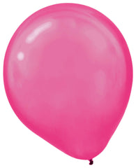 Bright Pink Pearl Latex Balloons, 12-inch, 15-ct - Pack of 12