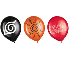 Naruto Round Latex Balloon, Multi-Colored, 12-in, for Birthday Party, 6-ct - Case of 72