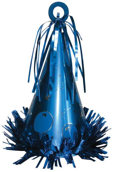 Sapphire Blue Balloon Weight Party Hat - Pack of 6
