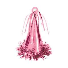 Pink Party Hat Balloon Weight Accessory - Pack of 6